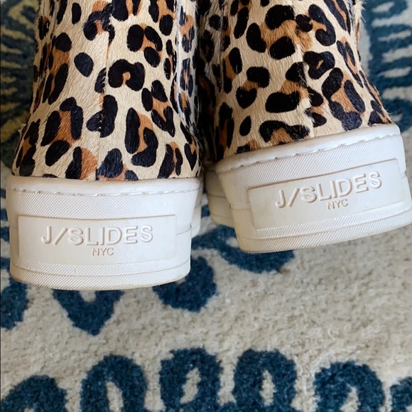 Leopard Calf Hair Shooties J/Slides Worn Once - Picture 4 of 5